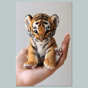 #0184-SM Mini Tiger 4x6 Glossy Photo - Fast-Secure Shipping